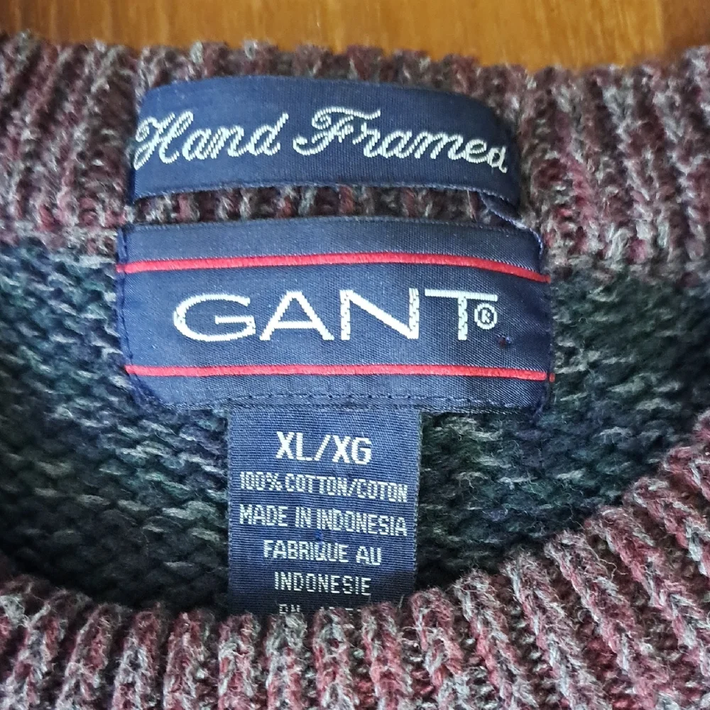 Gant Men's Multicolor Striped Crewneck Sweater. 100% Cotton - Picture 2 of 5
